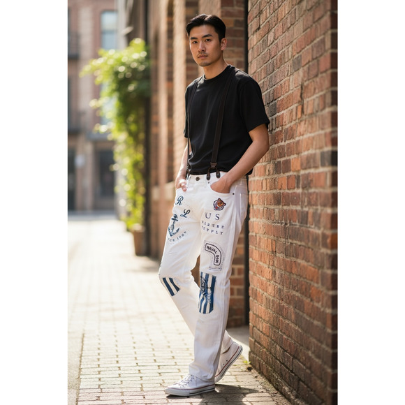 Polo Ralph Lauren Other - Polo Ralph Laure Jeans Men 867 36x30-Patchwork Distressed Upcycled graffiti